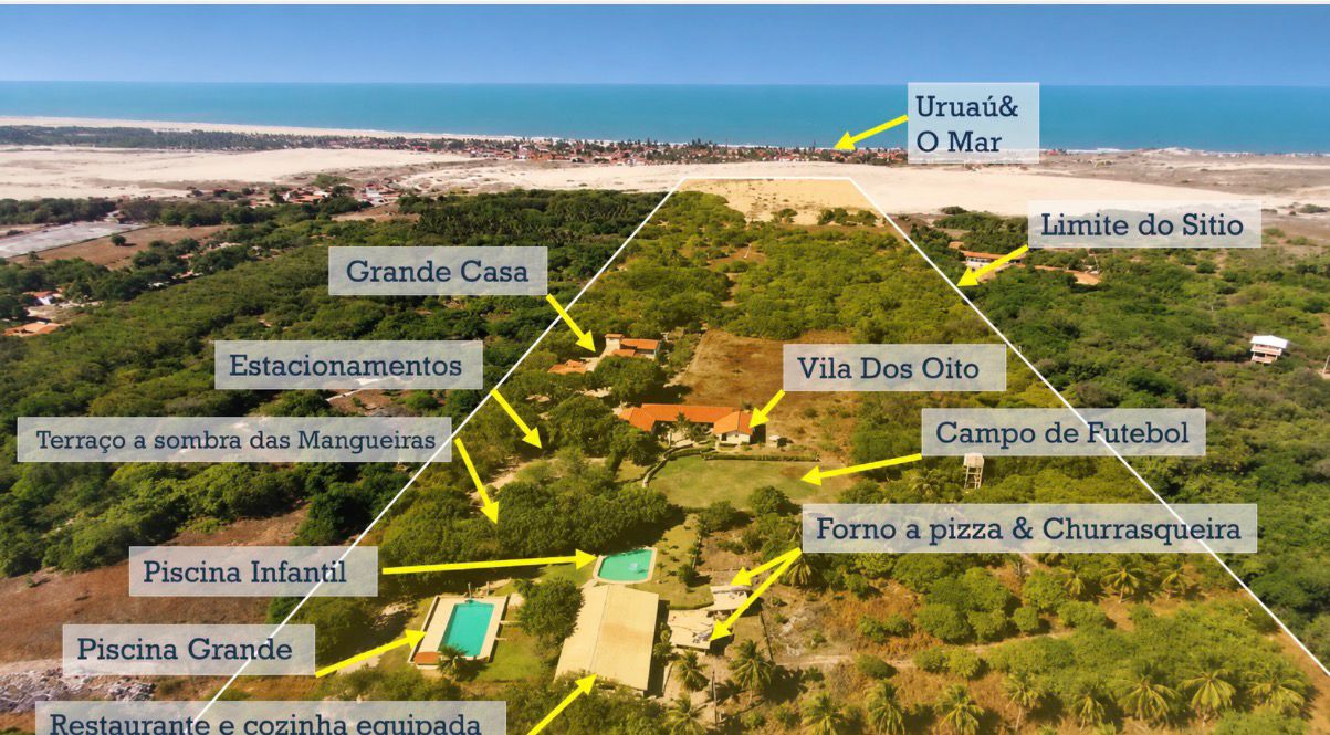 Aerial map of the Beach Farm property in Uruaú