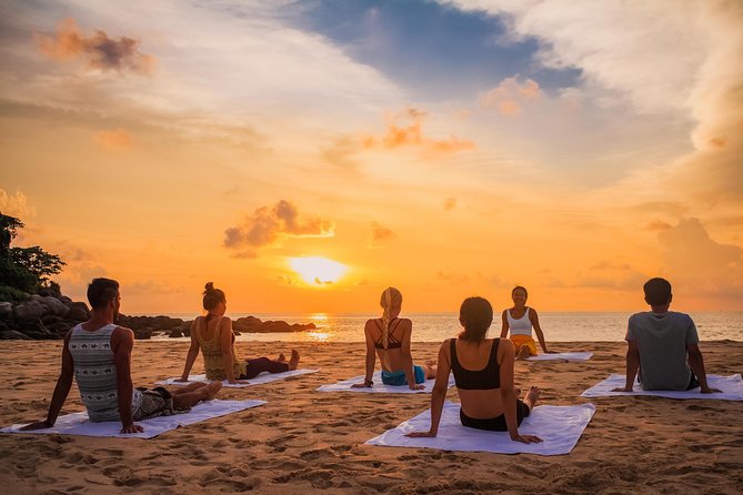 Sunset meditation on the beach